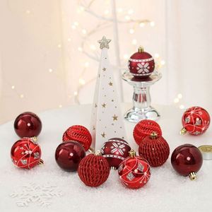 Hot Sale Factory Plastic Christmas Ball Ornaments Glitter Tree Decoration Customizable Size & Color Front <b>Door</b> Hanging - Product Image 3