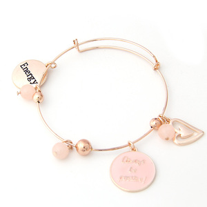 V & R brazalete idiota 3pcs un conjunto de de <span class=keywords><strong>amor</strong></span> de corazón chapado <span class=keywords><strong>en</strong></span> oro rosa ajustable pulsera conjunto - Product Image 3