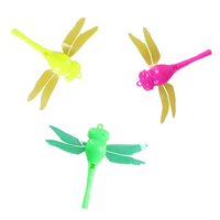 Cadeau promotionnel gratuit, prix bas, jouets en vrac, vente en gros, jouet sifflet en plastique mignon en forme de libellule, jouet œuf pour enfants
