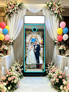 Miroir Magique en Bois de 70 Pouces avec Écran Tactile pour Photomaton, Équipement d'Impression <span class=keywords><strong>Instantanée</strong></span> de Photos Selfie, <span class=keywords><strong>Location</strong></span> Commerciale pour 15 Personnes - Product Image 5