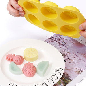 Nhà Máy mẫu miễn phí trái cây hình dạng silicon nhựa khuôn sô cô la Khuôn Silicone Ice Cube khay - Product Image 6