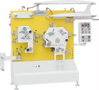 Étiquettes JR-1542 automatiques d'entretien des vêtements 6 couleurs Polyester Satin Ruban Nylon Taffetas Étiquette Flexo Machine d'impression d'étiquettes