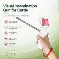 Pistolet d'insémination artificielle visuel pour bovins GREAT FARM avec caméra anti-buée, pistolet d'IA pour vaches destiné à l'élevage du bétail