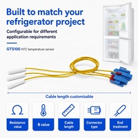 Sonde de température à thermistance NTC 10K 3950 avec câble plat pour la surveillance de la température des joints de porte de réfrigérateur et de congélateur