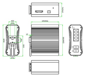 Commutateur réseau industriel PoE géré L2+ pour CCTV, 8 ports PoE 10/100/1000/2500M + 4 ports SFP+ 1/10G - Product Image 3