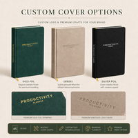 Agenda de Productividad A5 Personalizada, Tapa Dura de Lino Premium, Organizador Semanal y Mensual, Diario de 100 Hojas, Regalo