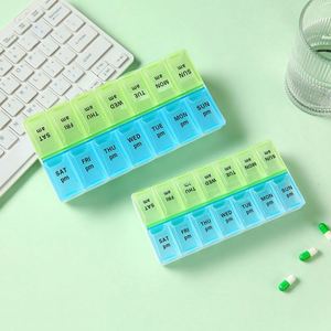 28 Compartments Weekly <b>Pill</b> <b>Organiser</b> Box Plastic Customizable Color & Logo - Product Image 3