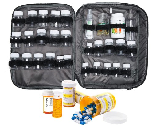 Waterproof Medicine Tote Bag Portable Lockable Medical Cooler Bag Medicine Organizer Travel Hand Bag for Men Women