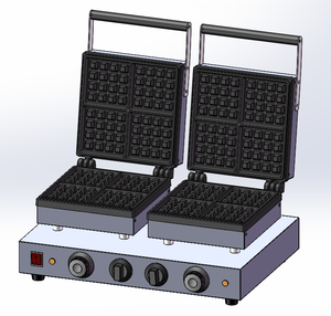 Machine à Gaufres Commerciale Double Plaque Antiadhésive 3.2KW Prix Usine pour Restaurant, Café, Petit-Déjeuner - Product Image 2