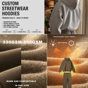 Sudadera con Capucha Corta Oversize de Algodón de Alta Calidad Personalizada, con Bordado y Estampado Puff, de Felpa Francesa de 420 Gsm - Product Image 3