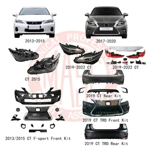 CZJF TRD กันชนหน้าสําหรับ Lexus CT200h 2013 อัพเกรด 2015 2017 ถึง 2020 LED ไฟหน้าด้านหลังกันชน Body Kit ไฟท้าย