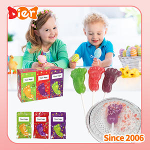 Candy grosir kustom Label pribadi Halal lucu kartun lolipop berbentuk kaki besar dengan Popping Candy mainan permen anak-anak - Product Image 5