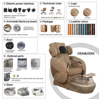Silla de Pedicura de Lujo y Confortable con Spa para Pies, Suministro Directo de Fábrica de Muebles para Spa