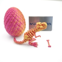 Modelo de Dinosaurio Impreso en 3D de Plástico PLA de Tiktok, Detalles Láser, Características Personalizables, Huevo de Tiranosaurio Rex, Mecanizado 3D