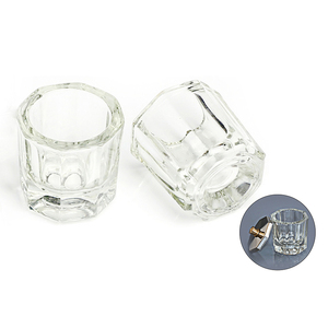 Bol en verre pour nail art, support pour liquide acrylique, récipient pour dissolvant de vernis gel, coupelle de mélange en cristal pour salon de manucure - Product Image 4