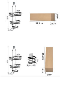 Salle de bain <span class=keywords><strong>douche</strong></span> Caddy support de rangement <span class=keywords><strong>pour</strong></span> salle de <span class=keywords><strong>douche</strong></span> étagère murale pas de perçage requis organisateur de <span class=keywords><strong>douche</strong></span> <span class=keywords><strong>porte</strong></span>-<span class=keywords><strong>savon</strong></span> - Product Image 3