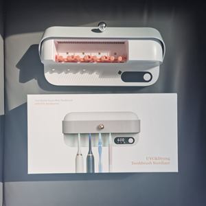 Escova de dentes UV de parede portátil, desinfetante, caixa de escova de dentes com esterilização 99,99%, secador de ar, limpador UV - Product Image 3