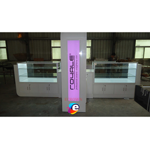 Beauty Salon Beauty Booth Cabinet Wood Wig Stand Design Shop Glass Kiosk <strong>Fare</strong> Quality Beauty Glass Hair Salon Shop Design OEM - Product Image 6