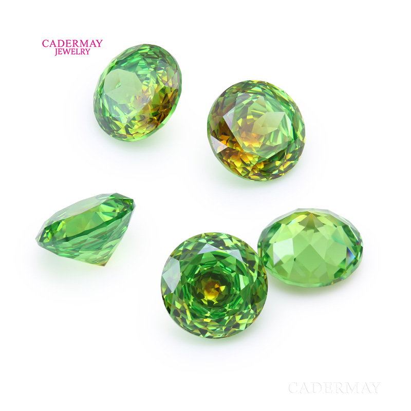 Cadermay, роза, кубический цирконий, два тона, синтетические драгоценные камни для изготовления ювелирных изделий, зеленый, фиолетовый, синий, свободный камень