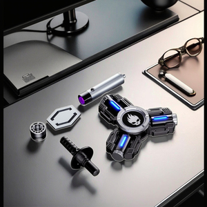 Spinner manuel de haute technologie en métal noir, unisexe, à spirale haute, artefact de décompression, gyroscope de doigt, jouet de puzzle EDC pour hommes et garçons - Product Image 2