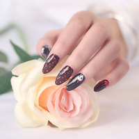 Autocollants pour ongles 2D, design lotus violet, logo et emballage personnalisés, style français et japonais, pour nail art et nail wraps