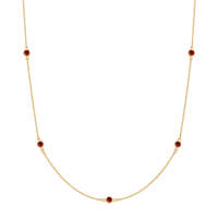 Collier pendentif rubis en argent sterling 925 plaqué or 18 carats pour femmes, bijoux Xinyun Birthstone