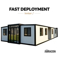 Vente en gros usine – Maison conteneur extensible de 40 pieds, étanche, résistante au vent, pliable, pour habitation familiale, abri temporaire, hôtel