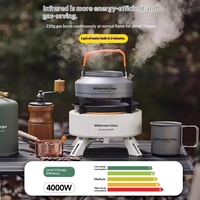 Réchaud à cassette infrarouge au butane de type split, nouveau modèle, pour extérieur, portable, pour camping, pique-nique et préparation de thé