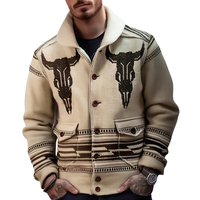 Automne hiver épais revers hommes tricot Cardigan pull européen américain Jacquard simple boutonnage tricot hommes pull manteau