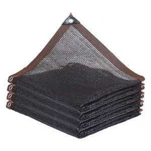 可定制3针黑色遮光布防晒霜网罩带扣眼遮阳网植物温室花园天井天篷