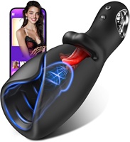 Masturbador Masculino con Control Inteligente por Aplicación, Simulador de Vagina de Bolsillo con 10 Modos de Lamido y Vibración, Vibrador de Pene, Juguetes Sexuales para Hombres Adultos