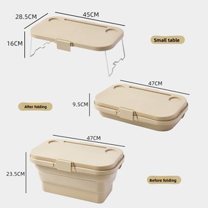 Portable Outdoor Foldable <b>Storage</b> <b>Box</b> Rectangle Plastic Picnic Basket Large-Capacity Car <b>Camping</b> Fruit Hand Basket - Product Image 5