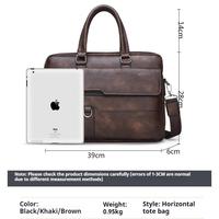 Sac Messager Portable en Cuir PU pour Homme, Étanche, de Haute Qualité, pour Ordinateur Portable, Vente Chaude en Gros