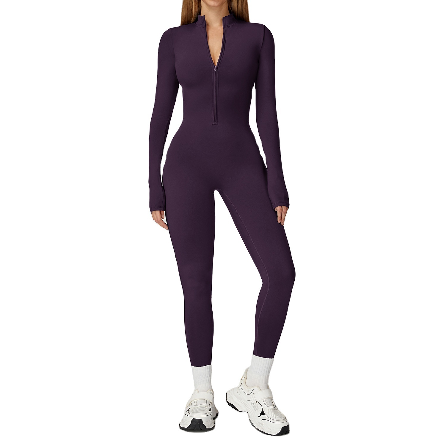 Hot Sale Winter Plush One-piece Yoga Suit With Long Sleeves for Warmth, Wearing Fitness and Sports Bodysuit