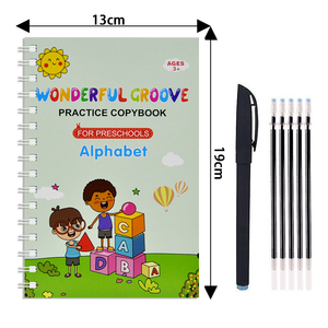 Libro DE TRABAJO mágico, práctica reutilizable, escritura a mano, libro de línea de trazado mágico caligráfico para niños - Product Image 6