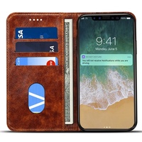 Étui de téléphone magnétique de luxe, étui à rabat en cuir, porte-cartes détachable, housse pour iPhone 16 15 14 13 12 Pro Max Plus Mini