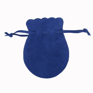 थोक कस्टम नीले छोटे मखमली ड्रॉस्ट्रिंग उपहार गहने कंटेनर के लिए गहने पैकेजिंग पाउच - Product Image 3