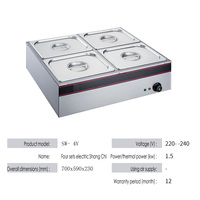 3 plaques d'isolation thermique électrique Shang Chi Shang Chi en acier inoxydable Bol à soupe isolé Bassin isolant