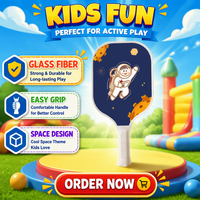 En stock, expédition rapide, vente en gros, échantillon disponible, ensemble de raquettes de pickleball en fibre de verre pour enfants, pour les débutants parents-enfants, jeu familial