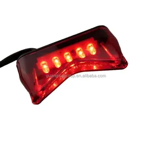 E-mark 12v Red M Type Motorcycle Brake Taillight and Highlight LED Rear Taillight