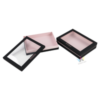 Boîtes Cadeaux Personnalisées pour Traiteur, Pâtisserie, Alimentation, en Carton Kraft, avec Couvercle Transparent et Fenêtre en PVC Clair, Blanches
