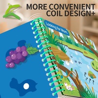 Livre d'activités Montessori personnalisé et silencieux pour tout-petits, livre magique pour autocollants, impression numérique, jouet éducatif pour l'apprentissage précoce