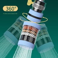 360 °   Filtre de Robinet Rotatif à 6 Couches, Outil de Cuisine, Accessoire de Salle de Bain, Aérateur Anti-éclaboussures pour Robinet de Douche