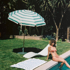 Comercial al aire libre viaje 1,8 m personalizado portátil plegable sol poste <span class=keywords><strong>de</strong></span> madera Boho resistente Patio piscina playa sombrilla con ancla <span class=keywords><strong>de</strong></span> arena - Product Image 3