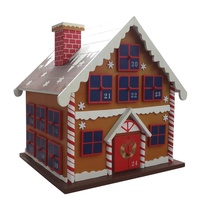 Calendrier de l'Avent en bois personnalisé en gros, boîte de compte à rebours pour Noël, emballage cadeau
