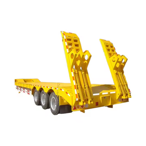 Remolques de Plataforma Baja de 3 Ejes y 40 Toneladas, Remolque de Camión de Plataforma Baja de Alta Resistencia, Remolque Lowboy - Product Image 1