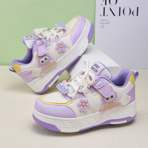 Chaussures décontractées pour filles, style chunky, avec dessins animés, doublure en mesh respirant, semelle souple, pour enfants de 4 à 6 ans - Product Image 4