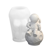 3D fusée aromathérapie gypse ciment moules astronaute lapin chien singe chat lune bougie moule pour espace créatif artisanat décoration