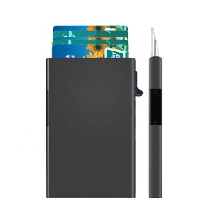 Custom Front Pocket Wallets Credit Card Holder Mens Shield Wallet Slim Pop <b>up</b> Leather Wallet - Product Image 2