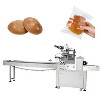 Machine d'emballage flow-pack entièrement automatique pour sacs coussinets alimentaires, spaghetti, pain, macarons, avec moteur, pour applications papier et chimiques